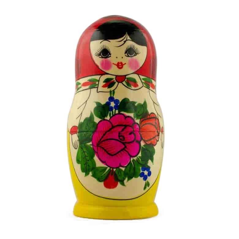 Unfinished Wooden Nesting Doll DIY Craft Blank for Painting 6.75 Inches