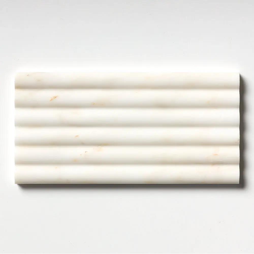 Calacatta Miele Honed Flute Trim 6x12x3/4
