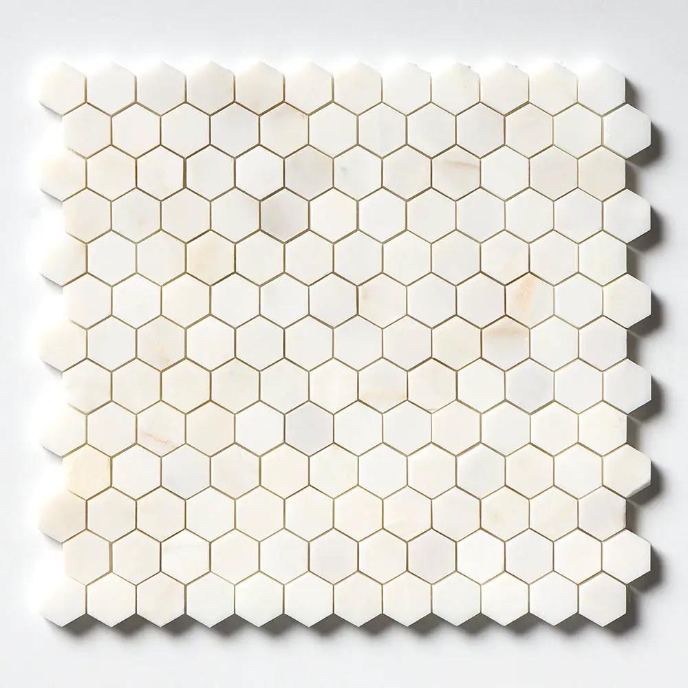 Calacatta Miele Honed Hexagon Nominal Sz 1