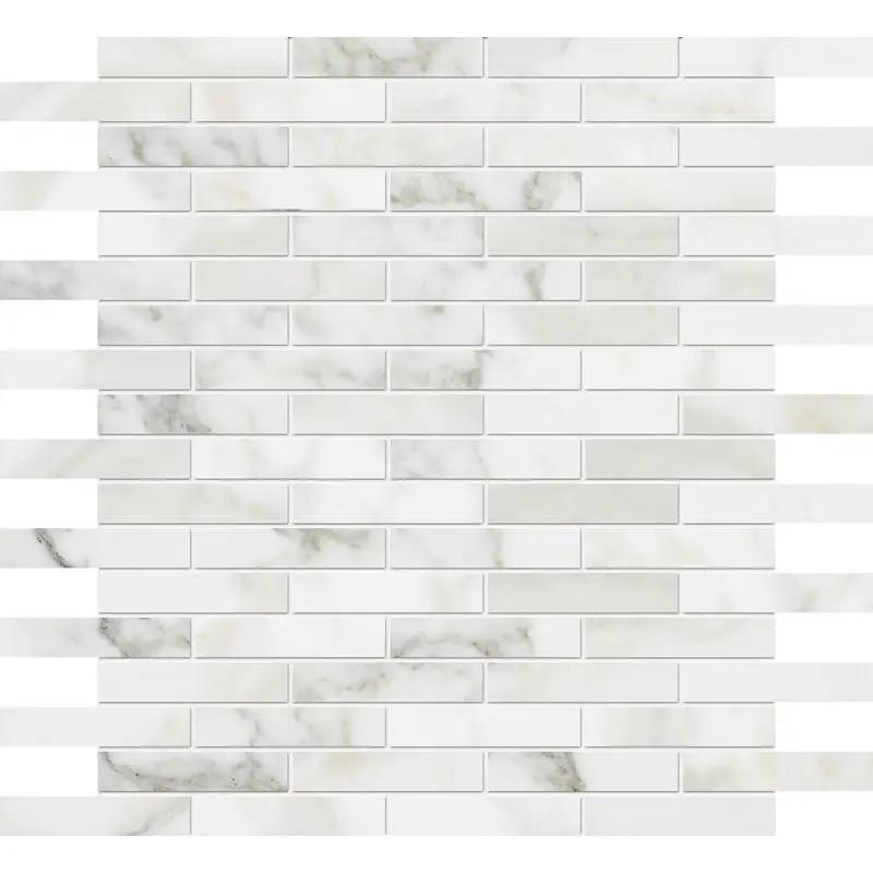 Calacatta Gold Polished 5/8x3 Marble Mosaics 12x12