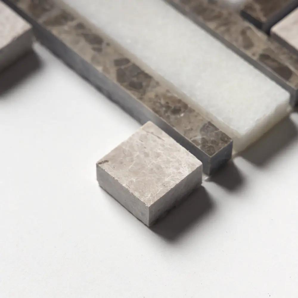 Calacatta T Polished Thin Basket Marble Mosaics 12x12