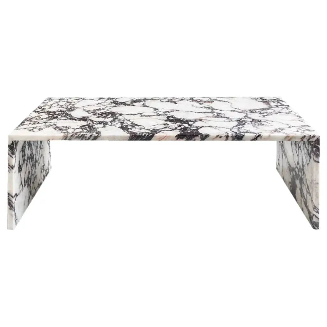Calacatta Viola Marble Plain Design Modern Coffee Table - Polished Finish 20x36x12