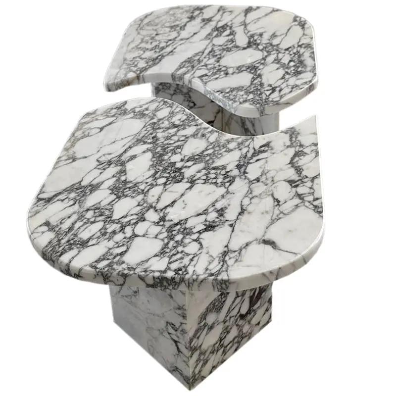 Calacatta Viola Marble Designer Coffee Table - Polished Set of 2