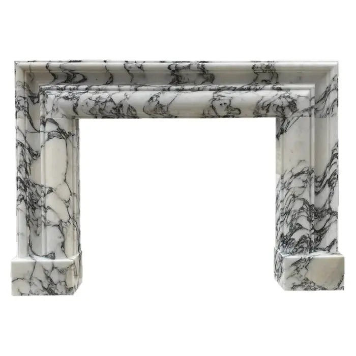 Calacatta Viola Marble Hand-carved Fireplace Mantel Polished - 61 x 52 inches