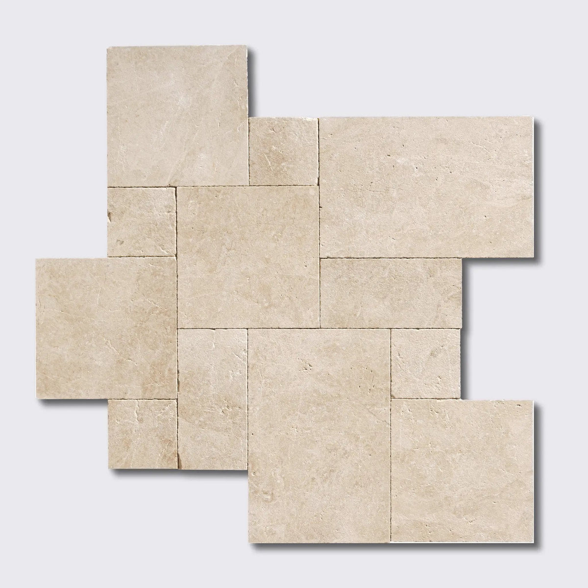 Delicate Beige Textura Seal Marble Pavers Versailles Pattern