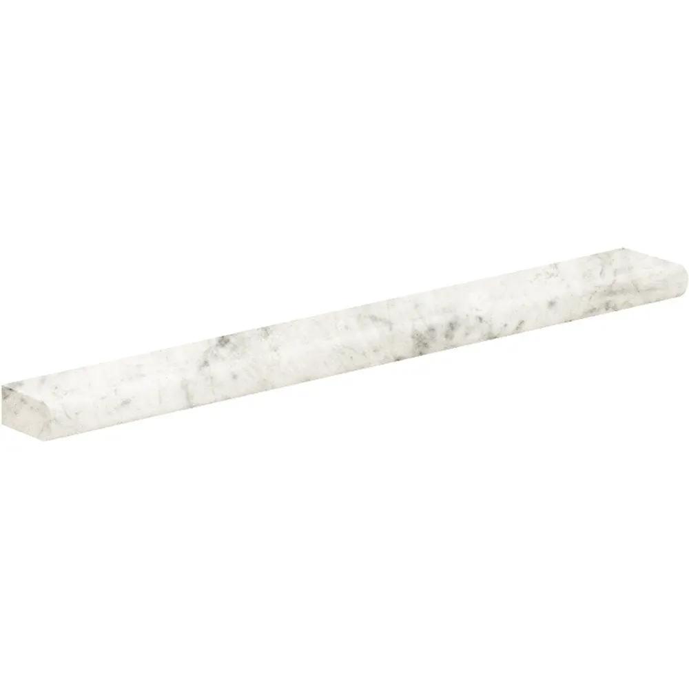 Carrara Blanco Natural Battiscopa Marble Look Porcelain Moldings 3x24