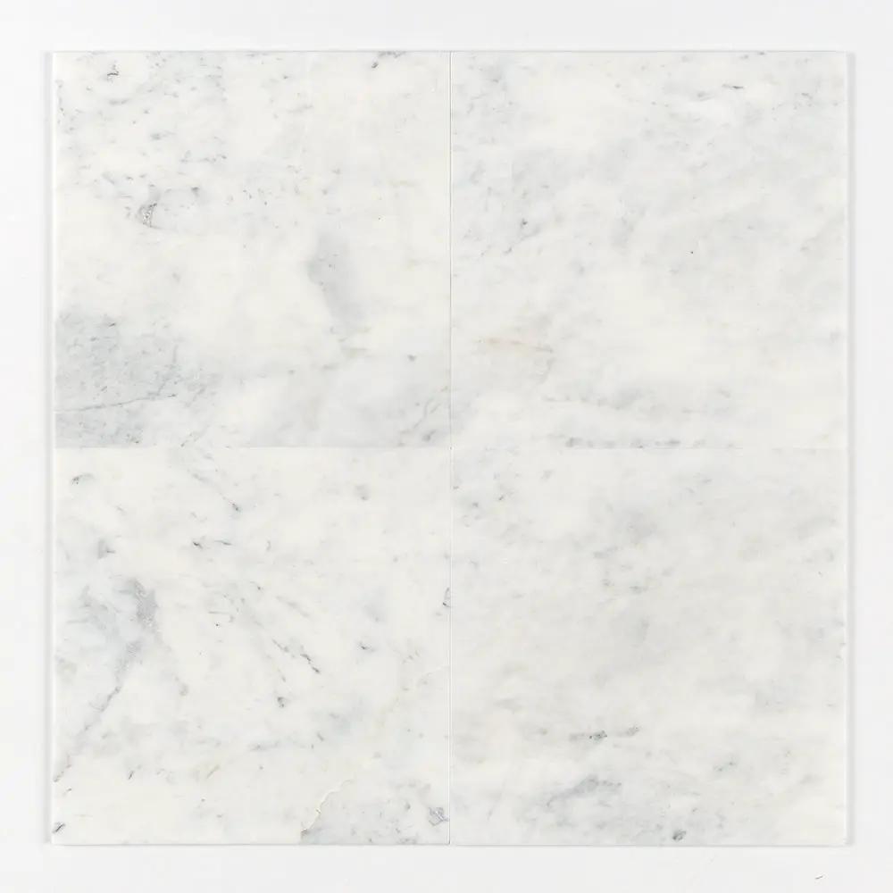 Carrara T Honed Marble Tiles 18x18