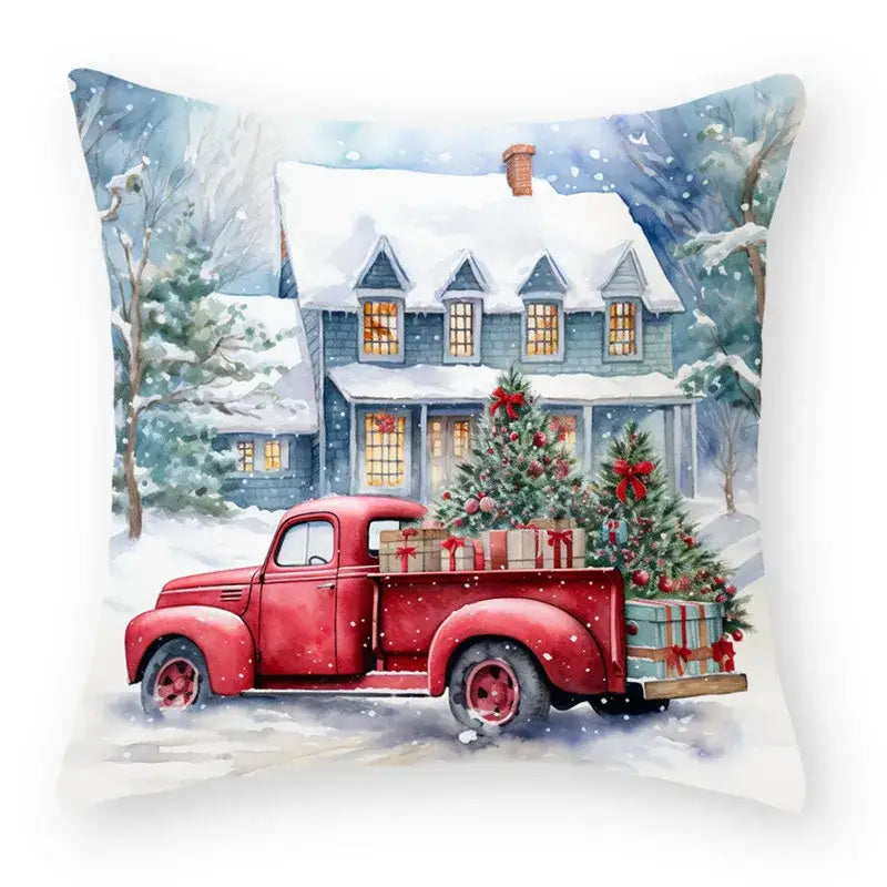 Cartoon animal christmas pillowcase set of 9 living room decor