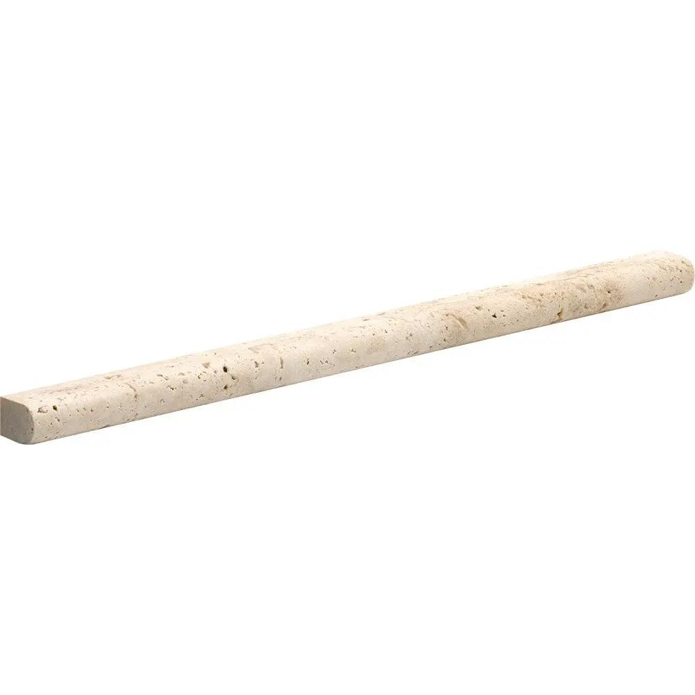 Chiaro Honed Pencil Liner Travertine Moldings 1/2x12