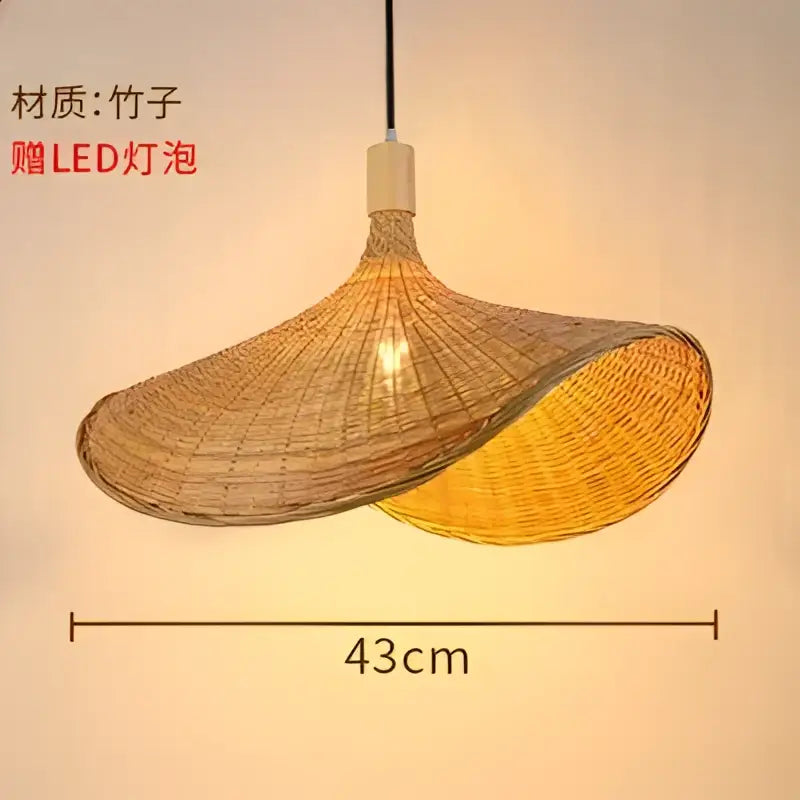 Chinese style natural bamboo weave pendant lamp dining room lighting