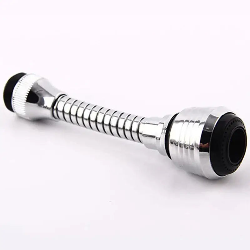 Chrome flexible kitchen faucet extension tube with rubber seals