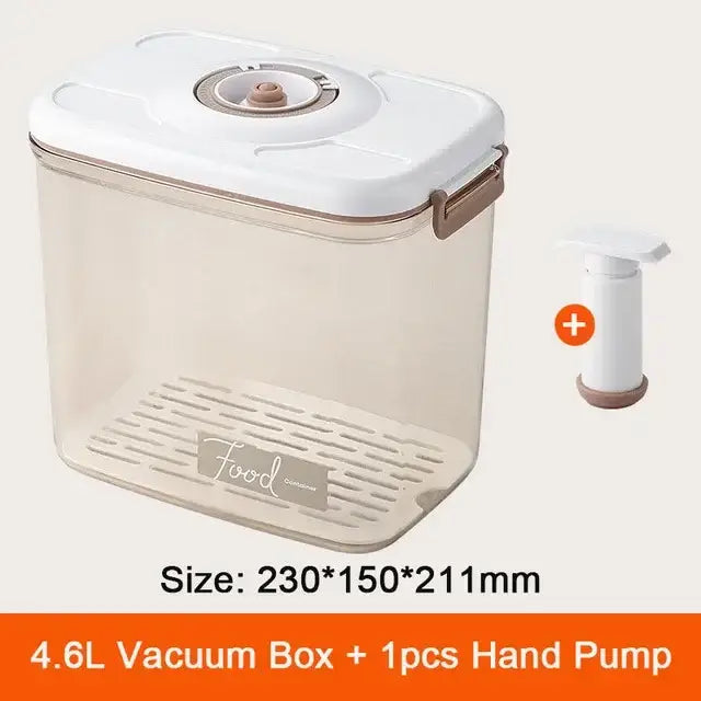Clear white and blue fresh-keeping vacuum canister kitchen organizer