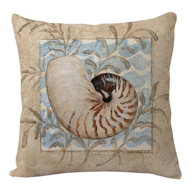Coastal cushion cover set of 9 teal and blue living room decor