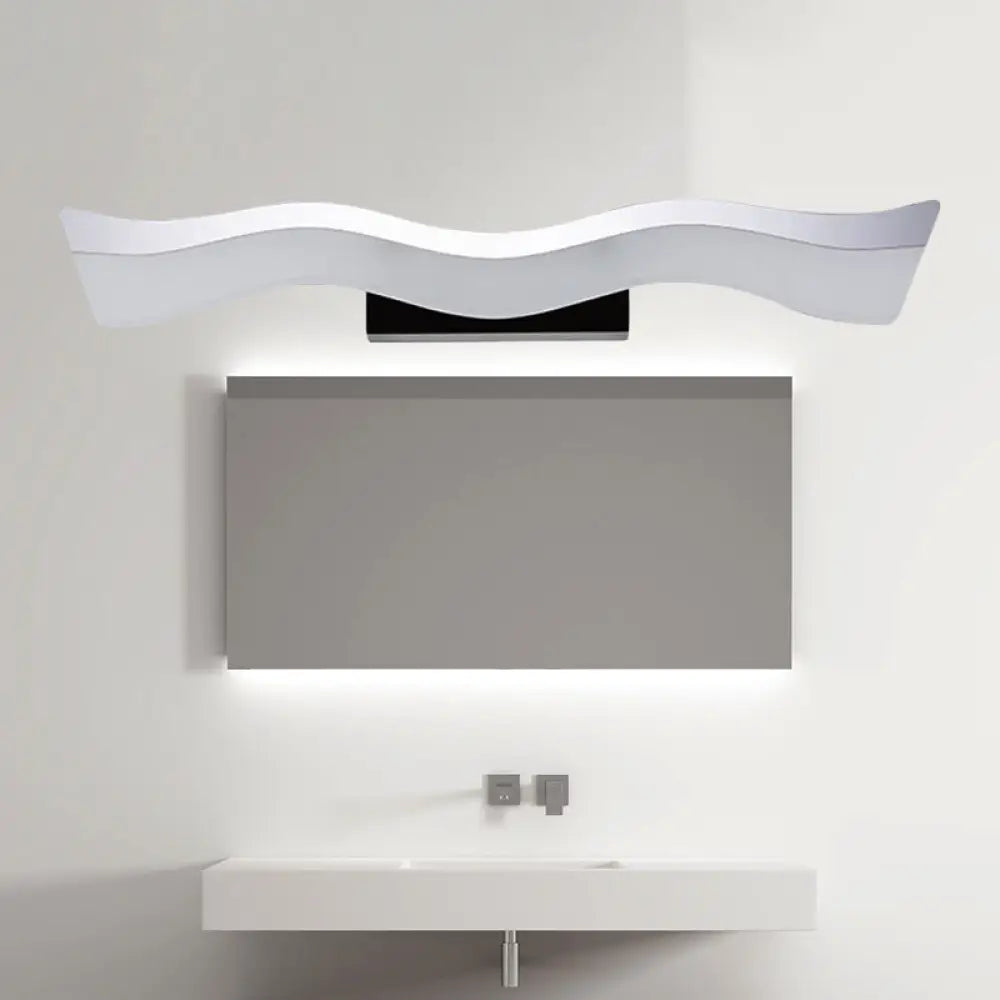 DecorBites™ Contemporary Acrylic LED Wall Mounted Vanity Light - 17"/23" Width, Warm/White Light