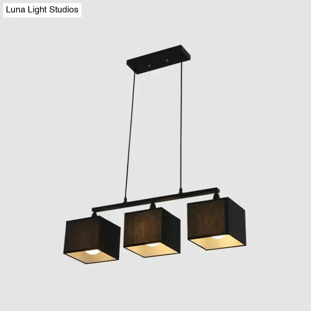 Contemporary black & beige island chandelier kitchen e26 e27 light kit