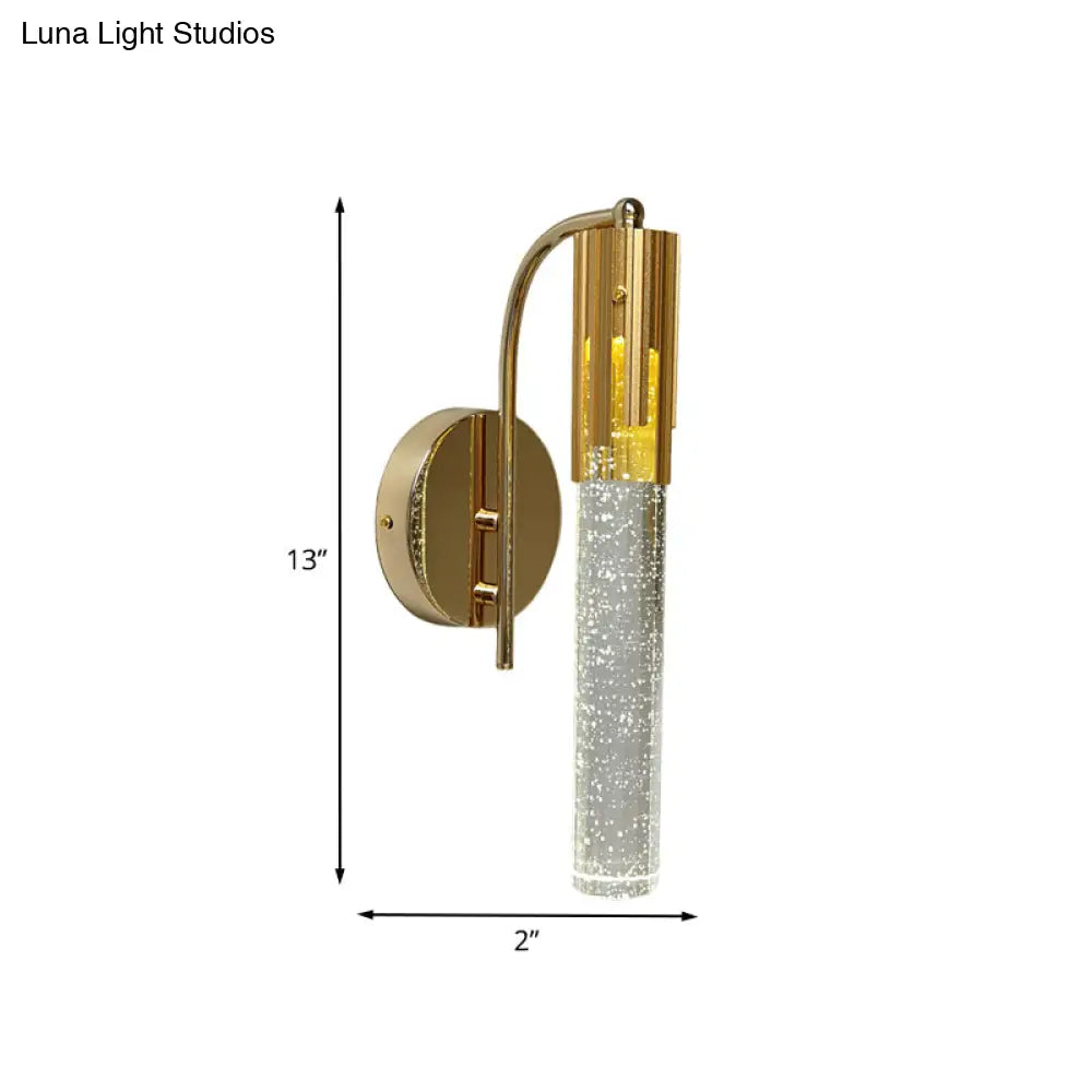 DecorBites™ Contemporary Crystal Gold Wall Sconce LED Light for Living Room