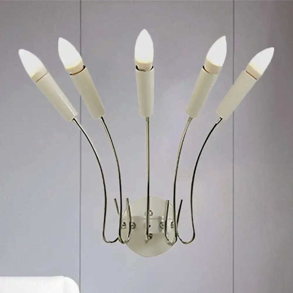 Contemporary gold and black metal sconce living room rocket lamp