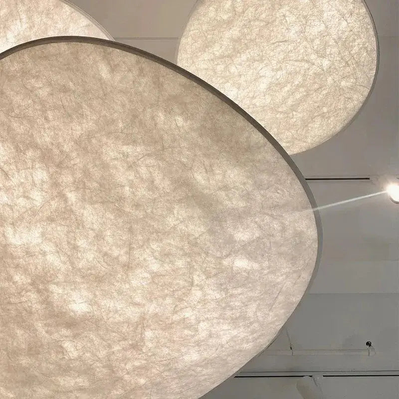 Cream woven teardrop pendant light living room tense lamp