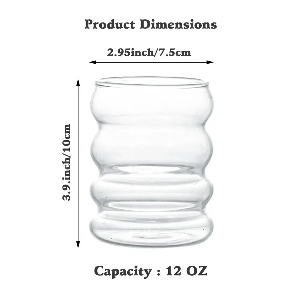 Creative styling glass drinkware segmented tumbler for dining room