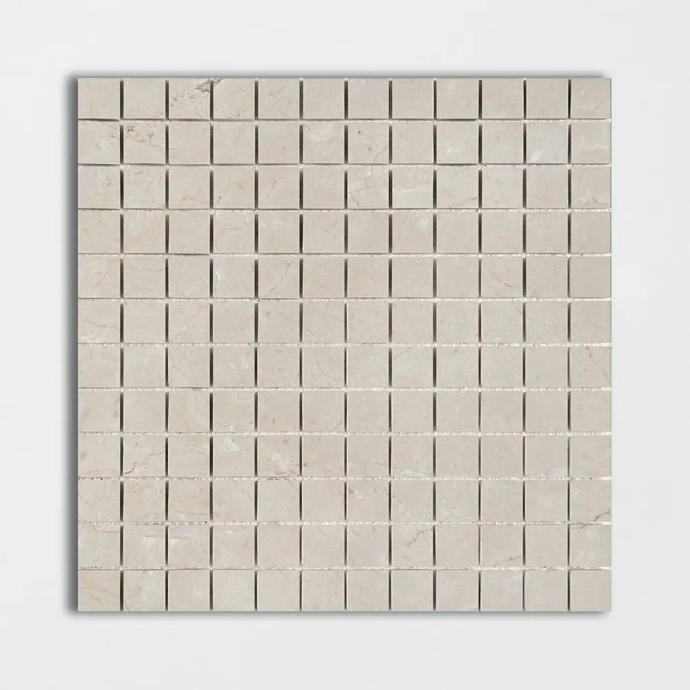 Crema Marfil Polished 1x1 Marble Mosaics 12x12