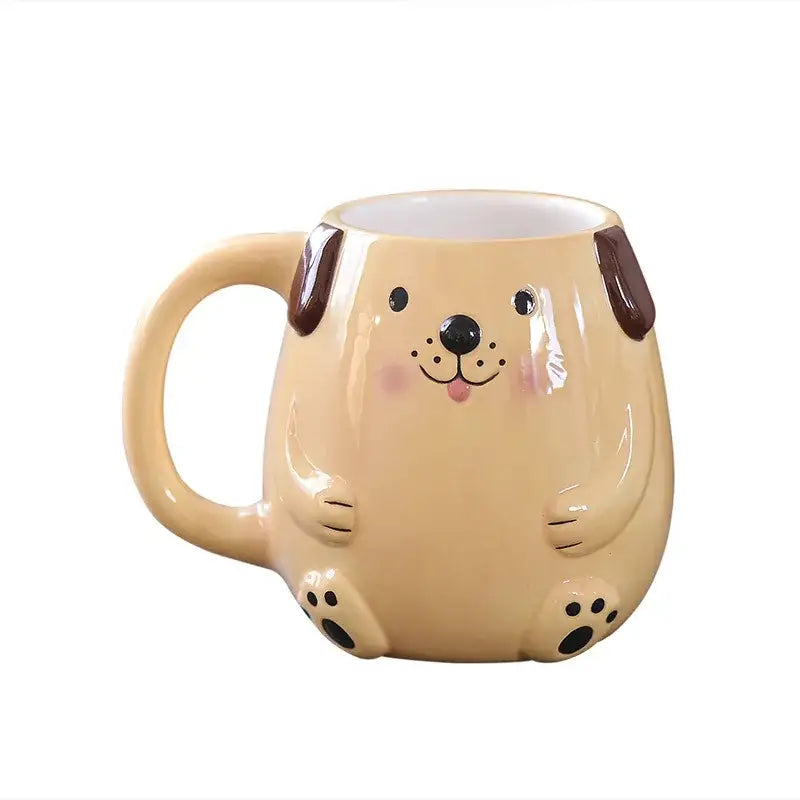 Cute cartoon animal ceramic mug set of 5 kitchen breakfast cups