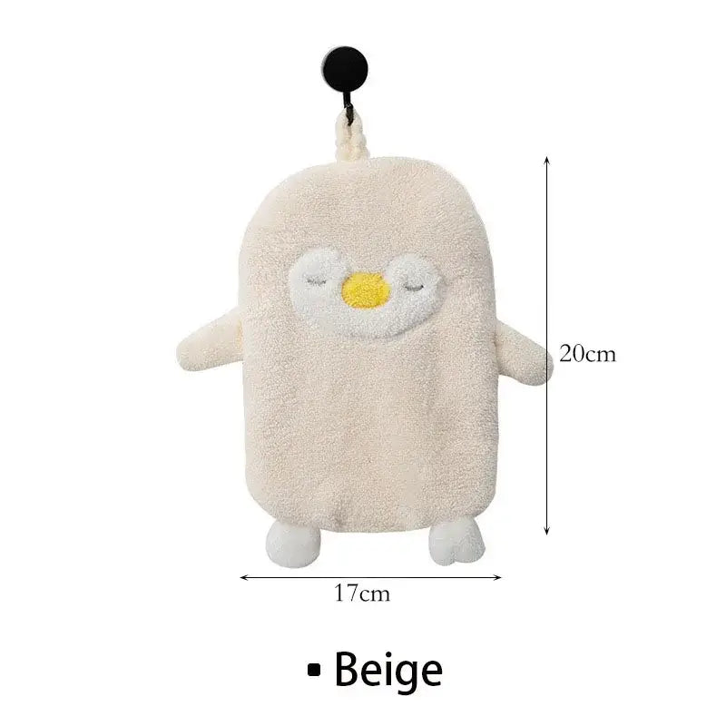 Cute goose microfiber hand towels white & gray bathroom decor