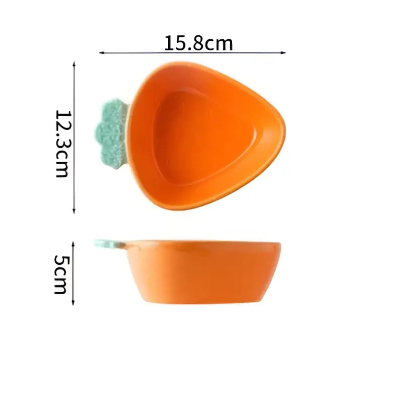 Cute orange & green carrot ceramic tableware set dining room dish