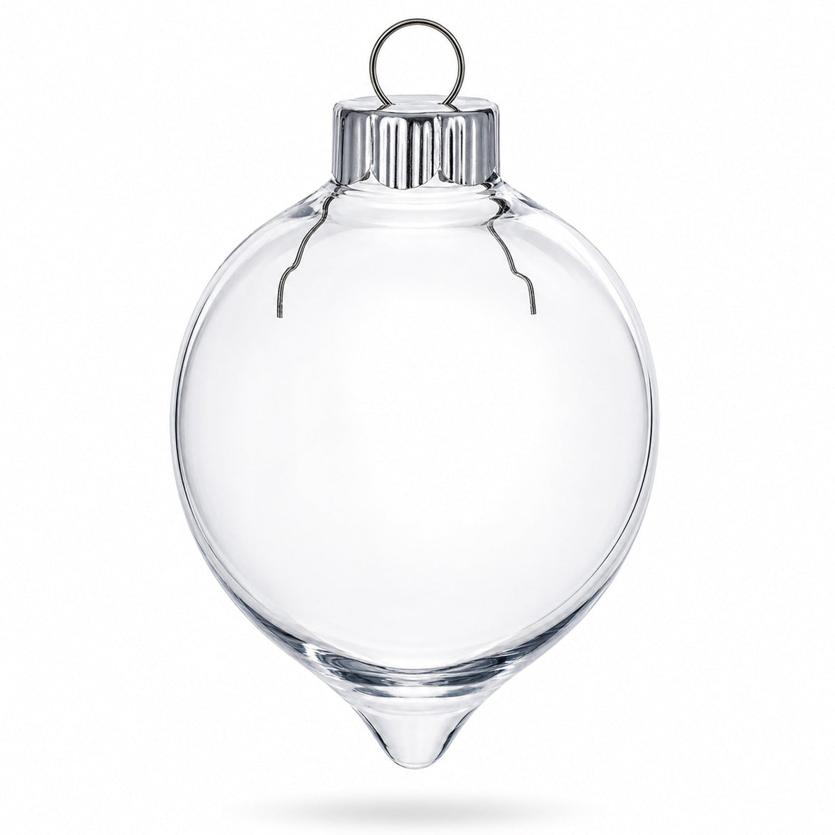 Set of 3 Clear Plastic Water Drop Christmas Ornaments 3.94 Inches