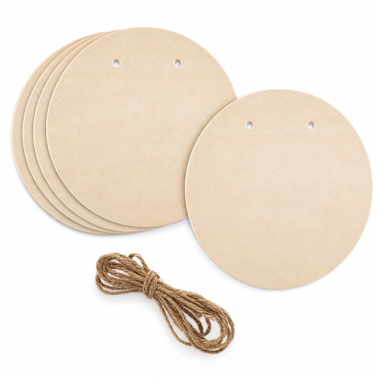 Unfinished Unpainted Wooden 6 Circles Garland DIY Craft 60 Inches