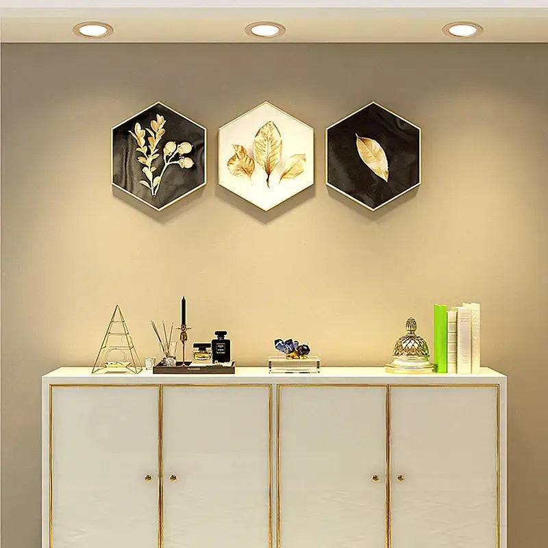 Luxury gold led ceiling downlight for bedroom with frosted glass