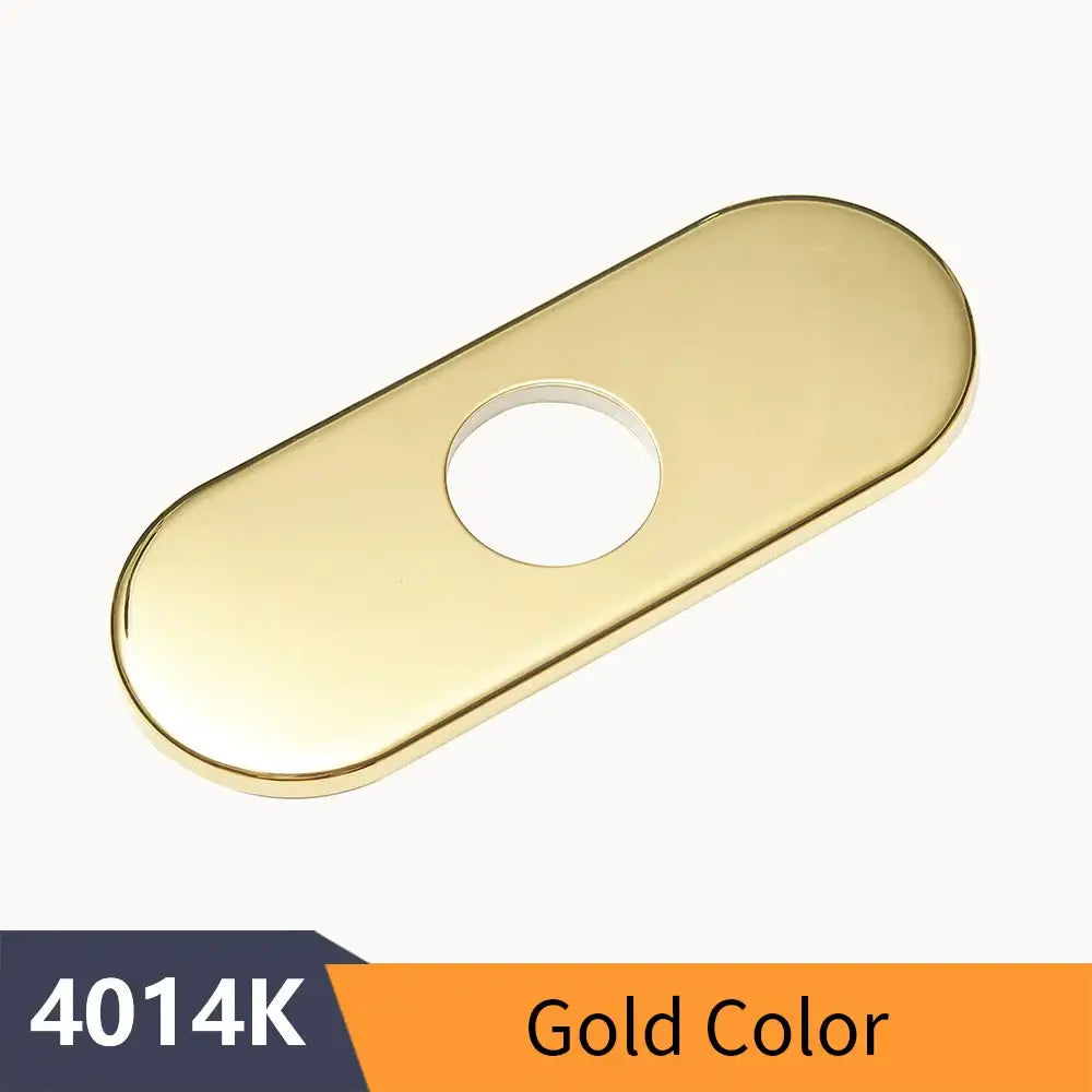 Oval chrome & matte white 6 inch deck plate bathroom escutcheon