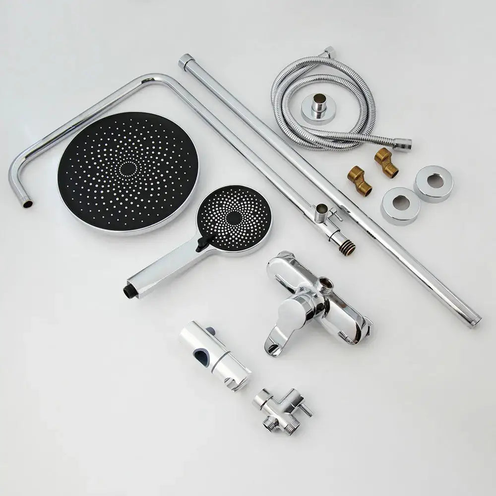 8 inch stainless steel rainfall shower set with handheld for bathroom