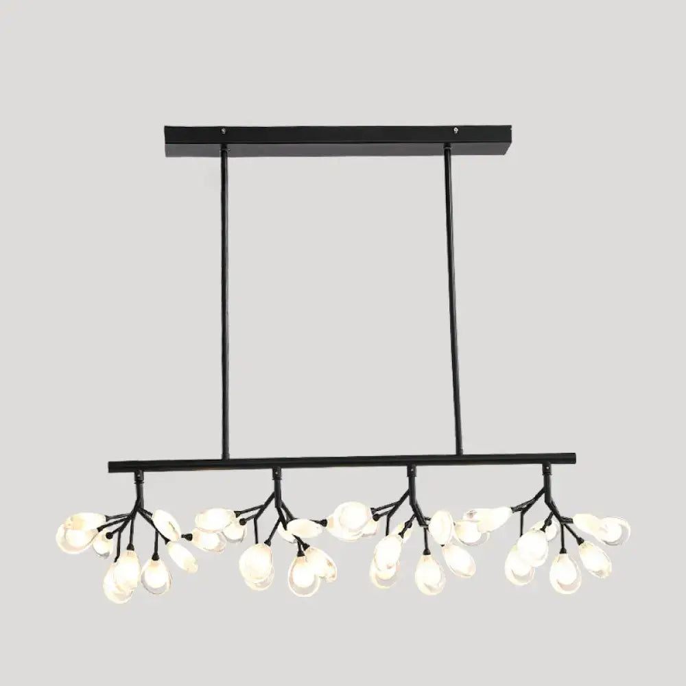 Modern rose gold branch island lighting fixture dining room