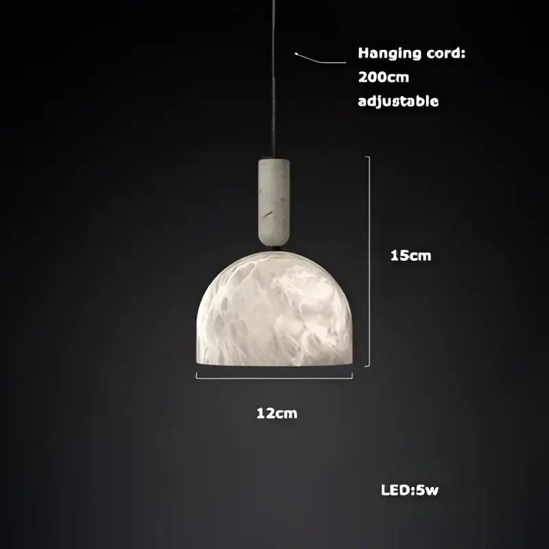 Elegant white & beige alabaster pendant lights living room teardrop