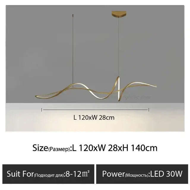 Modern black & white aluminum pendant light for dining room