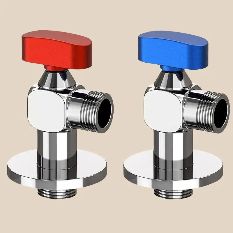 Metallic red & blue angle valve bathroom wall mounted water volume