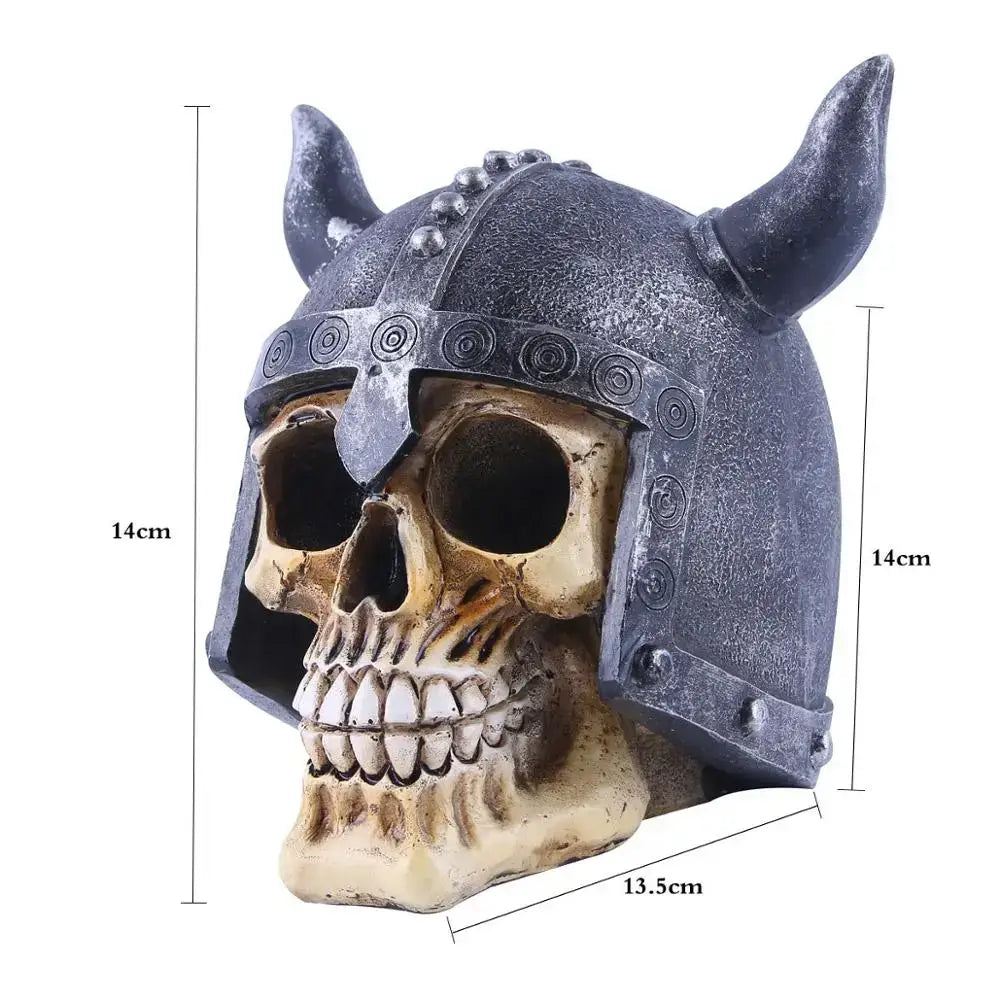Viking horned animal skull ornament living room halloween decor