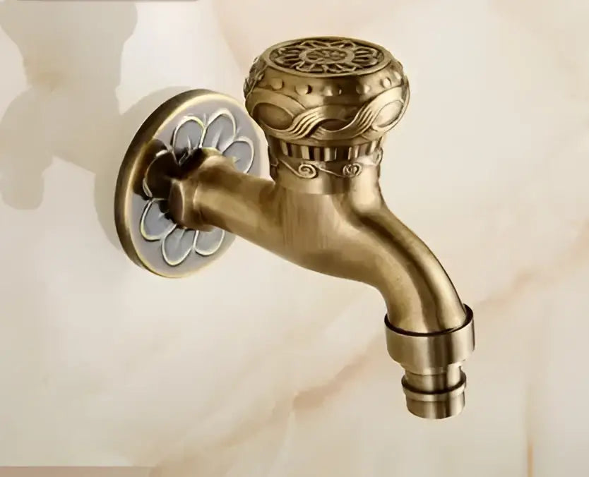 Antique brass dragon outdoor washing machine faucet garden tap