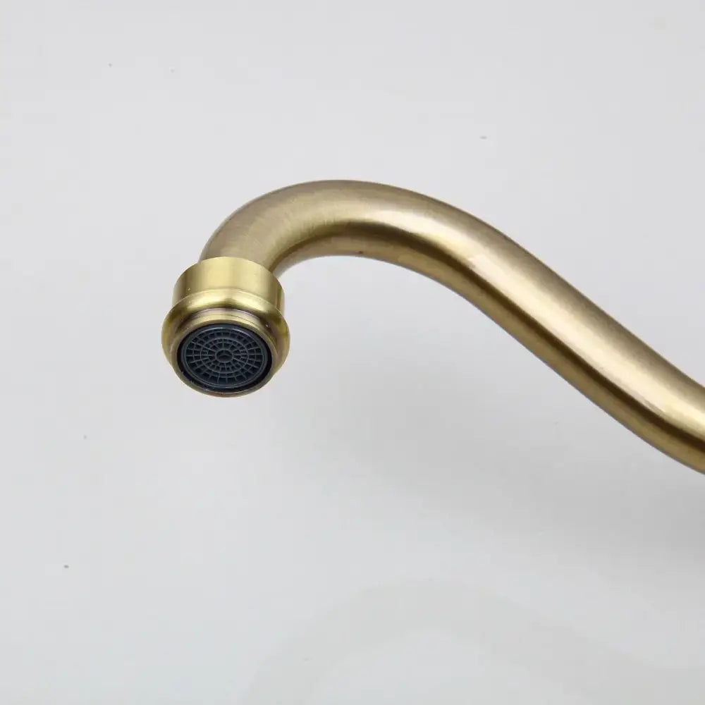 Antique bronze kitchen faucet with ceramic handle swivel basin tap