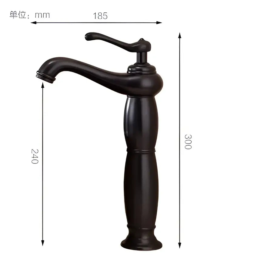 Antique bronze tall basin faucet bathroom luxury solid copper mixer