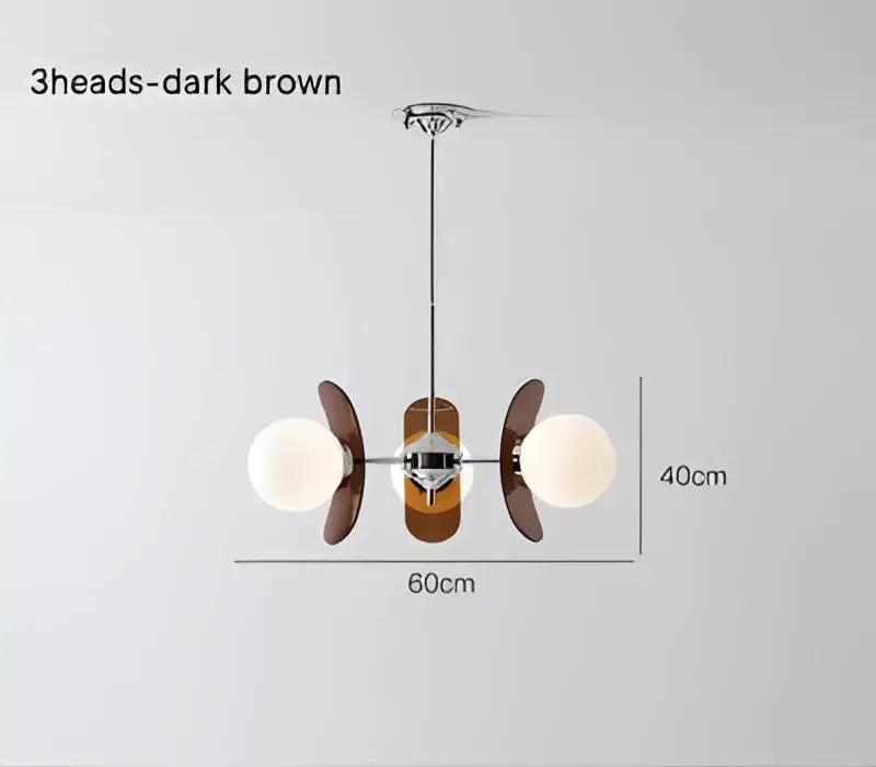 Antique style chandelier wood leaf pendant light – living room