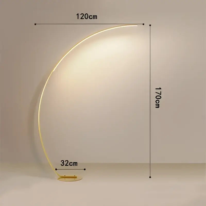 Modern black arc led floor lamp – living room minimalist light