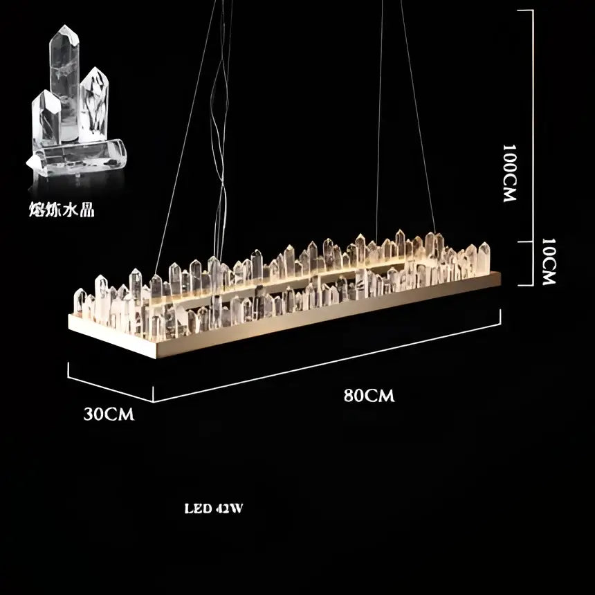 Modern black arrow crystal led chandelier dining room light