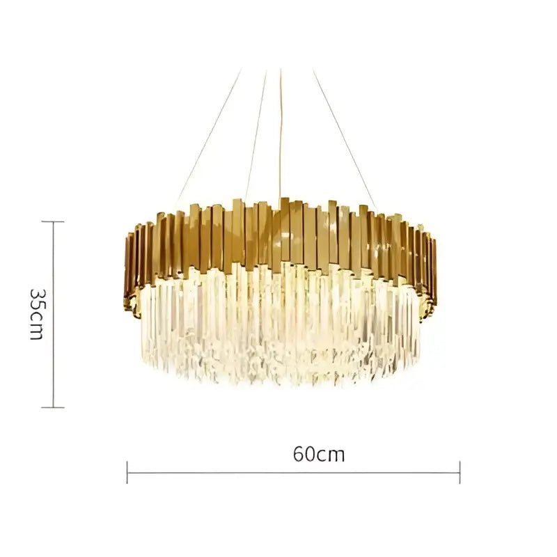 Art deco crystal led chandelier gold & silver dining room lighting