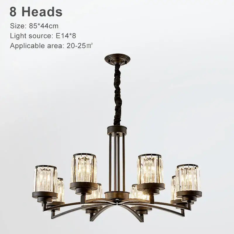 black art crystal chandelier bronze living room lighting
