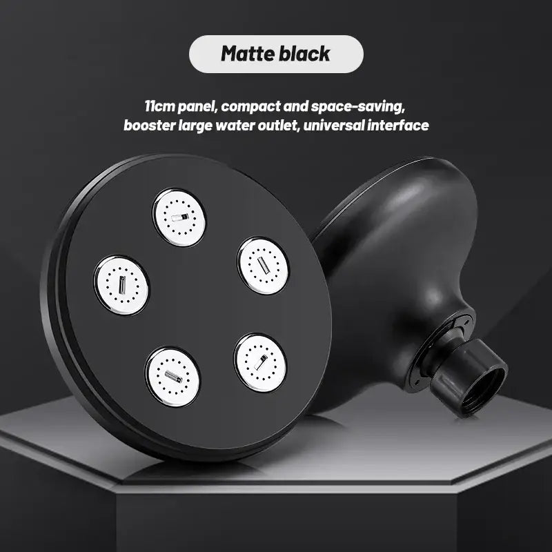 Matte black high pressure shower head bathroom rotatable rainshower