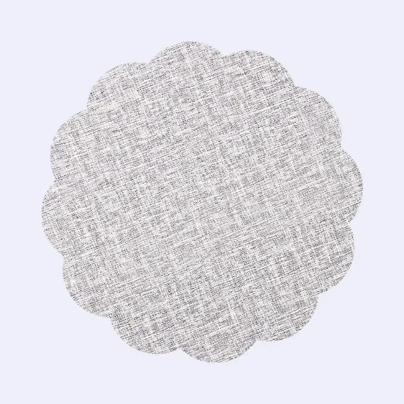 Elegant beige scalloped linen christmas decor placemat dining room