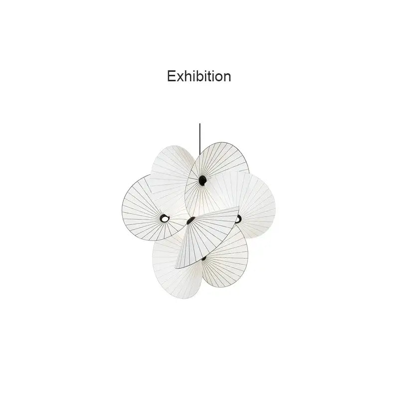 cloth minimalist led chandelier for dining room white fan