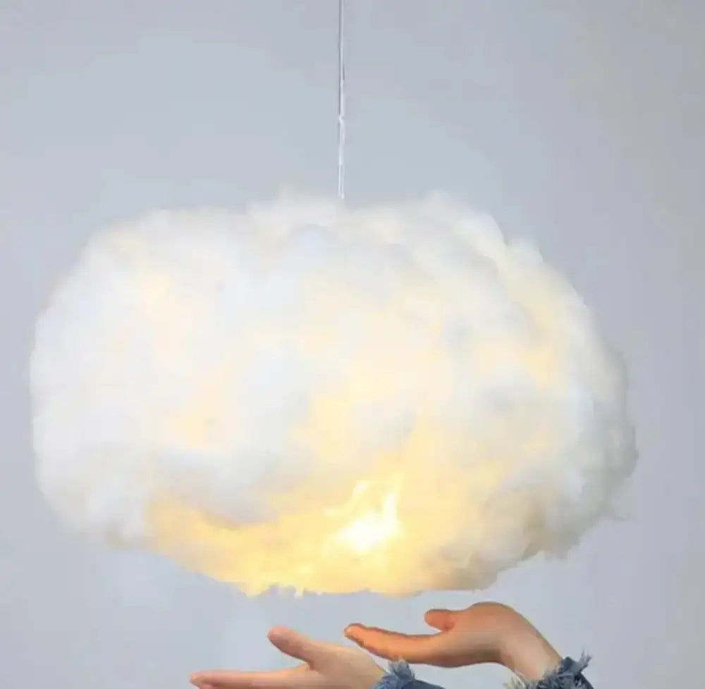 cloud led pendant white & pale yellow bedroom light