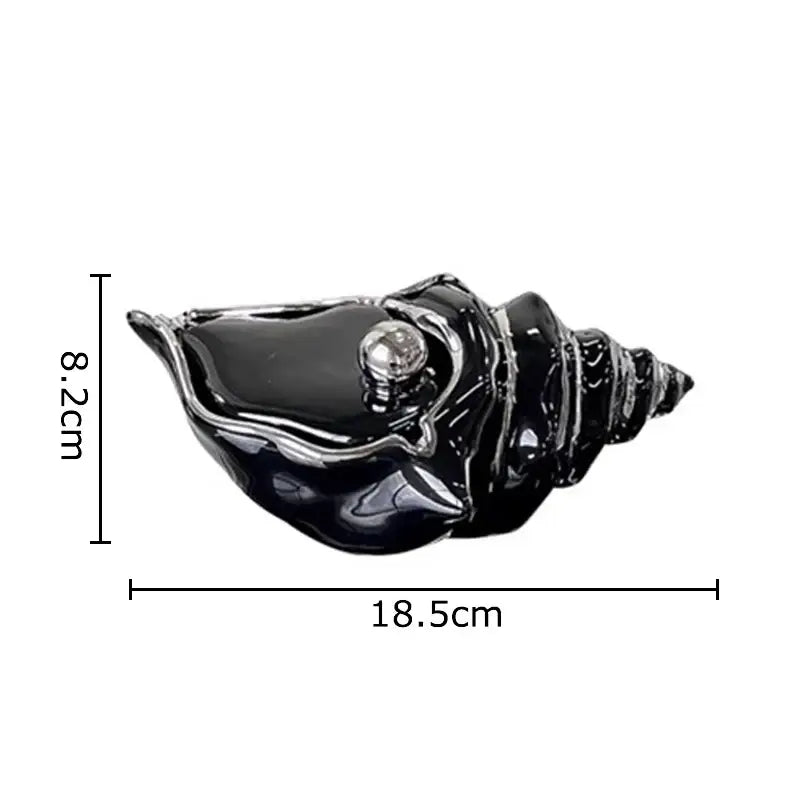 conch ashtray silver and white ceramic living room decor